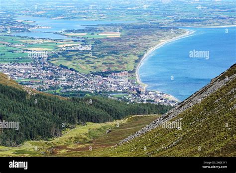 Aerial View Of Newcastle From The Mourne Mountains Newcastle Is