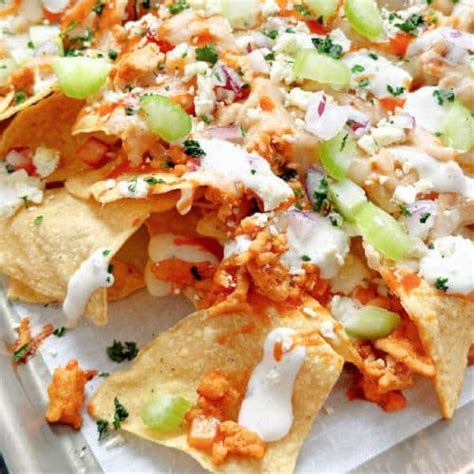 Buffalo Chicken Nachos - Foodtastic Mom