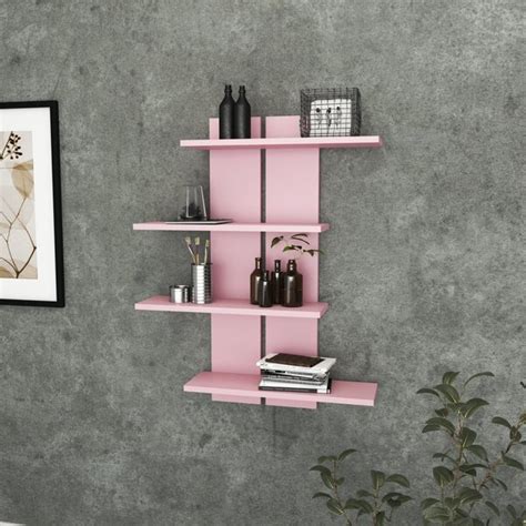 Nicho Decorativo 4 Prateleiras Movelbento Rosa Leroy Merlin