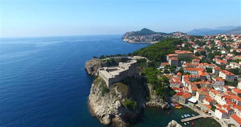 Aerial view of fortress Lovrijenac in Dubrovnik 1301816 Stock Video at ...