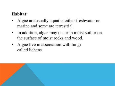 Phycology General Characteristics Of Algae Ppt