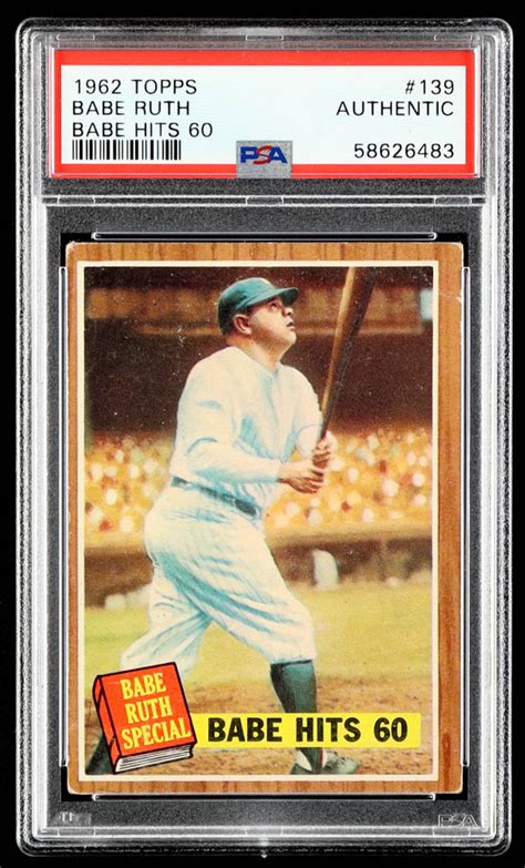 Babe Ruth Topps A Babe Ruth Special Babe Hits Pole Psa Authentic Pristine