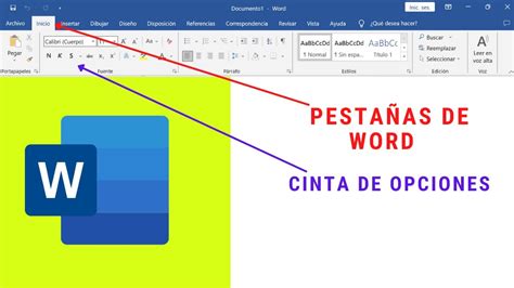 pestañas en word cinta de opciones YouTube