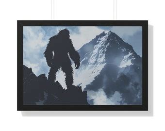 The Sasquatch Bigfoot Frameable Art Abstract Art Wall Art Paintings