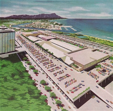 Ala Moana Shopping Center Rendering 1960 Heather David Flickr