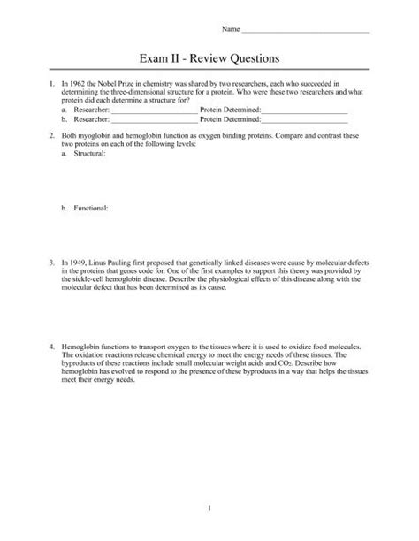 Exam II Review Questions