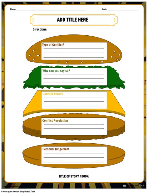 Types Of Conflict Worksheets In Literature Storyboardthat