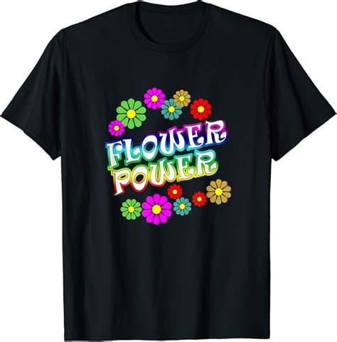 Flower Power T Shirt Amazon Co Uk Fashion