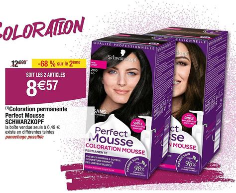 Promo Coloration Permanente Perfect Mousse Schwarzkopf Chez Cora