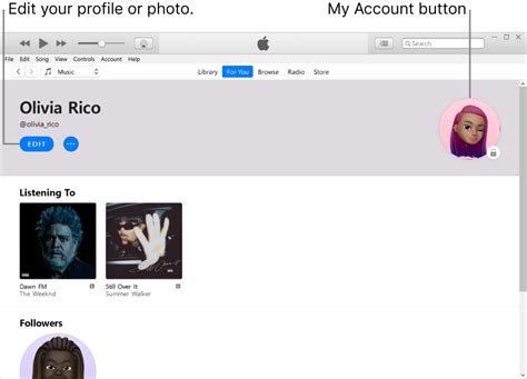 Create An Apple Music Profile In Itunes On Pc Apple Support Uk