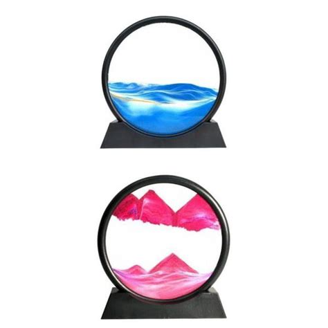 2 Pcs Moving Sands Art Picture 3d Dynamic Deep Sea Sand Scape Decoration 7in Cdiscount Au