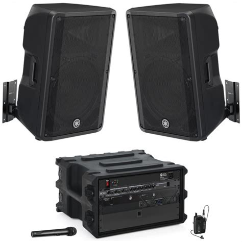 Church Gymnasium Sound System with 2 Yamaha Powered Speakers, Bluetooth ...