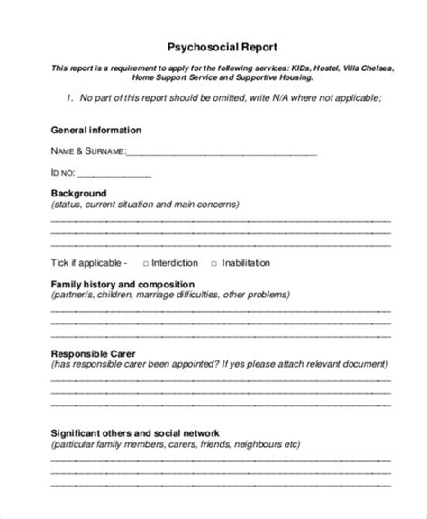 Printable Biopsychosocial Assessment Template Doc Printable Free Porn