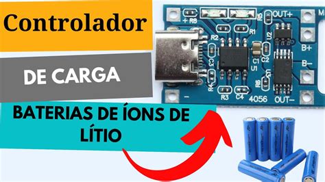 Controlador de carga para baterias de Íons de Lítio TP 4056 YouTube