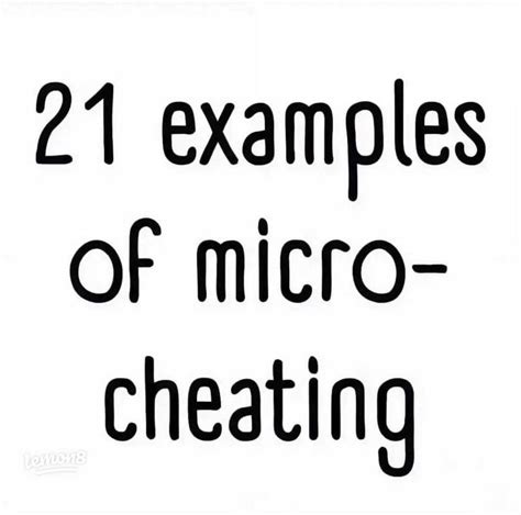 Lemon8 · 21 Examples Of Micro Cheating 🧚‍♂️🍃🌿 · Hailee 💌 In 2024