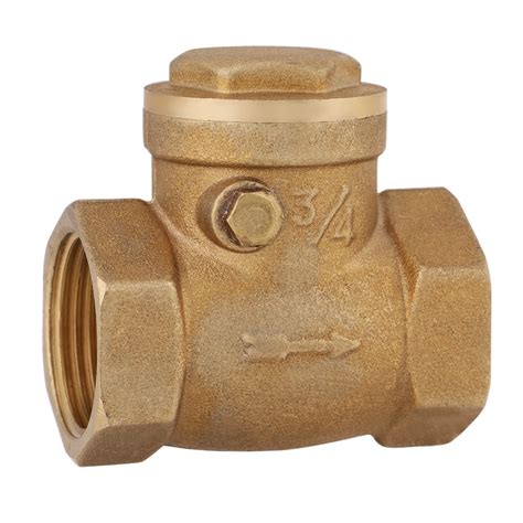 Buy Check Valve 1 Piece Dn20 Female Thread Brass One Way Non Return Check Valve Brass Swing