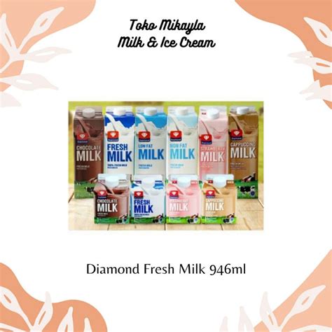 Jual Diamond Fresh Milk 1 Liter 946ml Susu Segar Shopee Indonesia