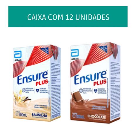 Ensure Plus Abbot Suplemento Nutricional 200ml Caixa 12 Unidades