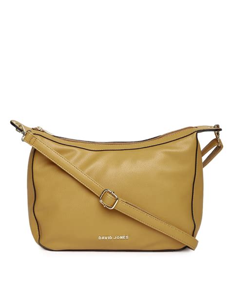 Buy David Jones Tan Brown Solid Sling Bag Handbags For Women 1995406 Myntra