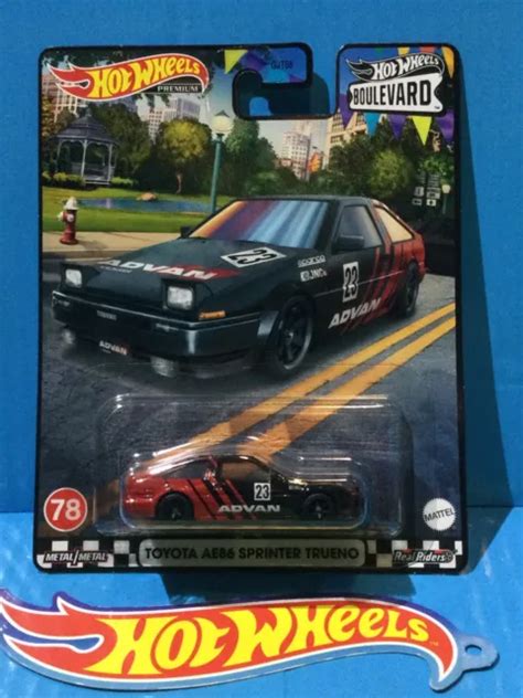 Hot Wheels Boulevard Toyota Ae Sprinter Trueno Black Advan