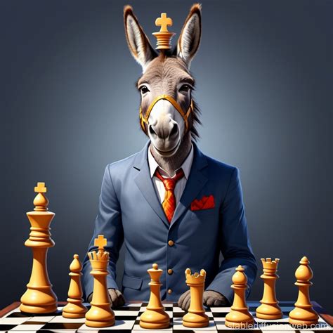 Funny Donkey Chess Grand Master Avatar | Stable Diffusion Online