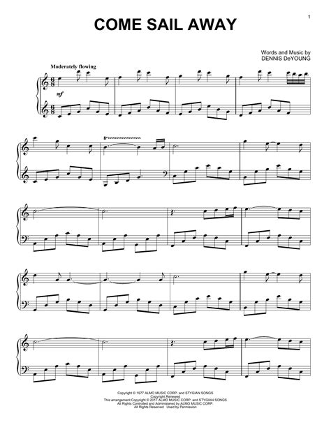 Come Sail Away | Sheet Music Direct