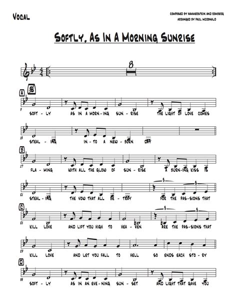 Softly As In A Morning Sunrise Lyrics 10