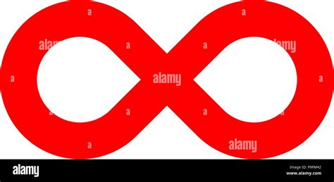 infinity symbol red - simple standard - isolated - vector illustration ...