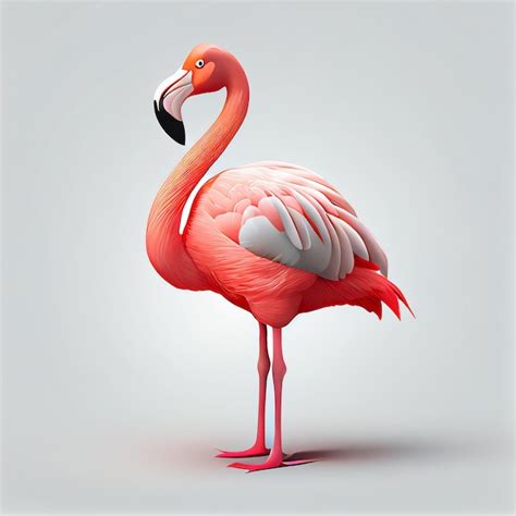 Premium AI Image A Pink Flamingo Standing On One Leg