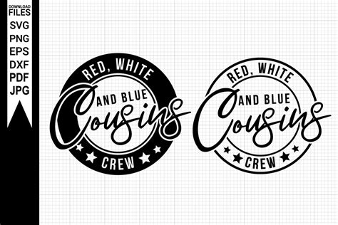 Red White And Blue Cousins Crew Svg Graphic By NetArtStudio Creative