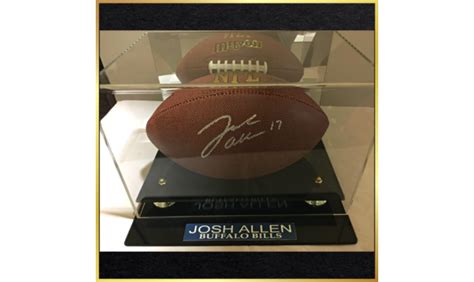 Josh Allen Signed Football with Case