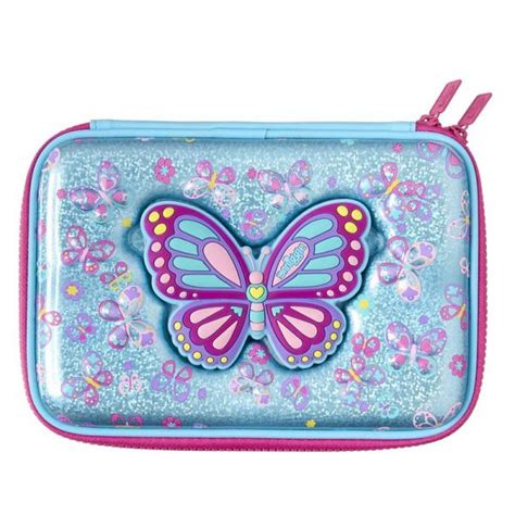 SMIGGLE Mirror Hardtop Pencil Case Blue Rose S Treats