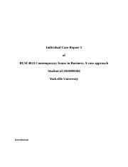 Individual Case Report Docx Individual Case Report Of Busi