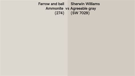 Farrow And Ball Ammonite 274 Vs Sherwin Williams Agreeable Gray Sw