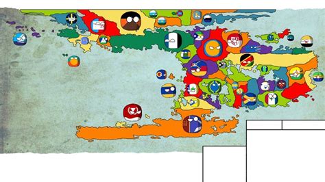 Countryball Map of Yuzoa | Custom flags, Map, Projects