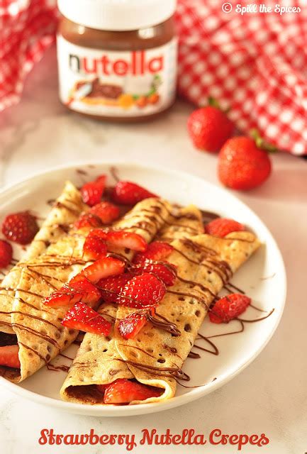 Pancakes With Nutella And Strawberries