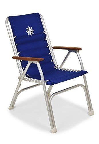 Buy Forma Marine High Back Deck Chair Boat Chair Folding Anodized Aluminium Blue Model