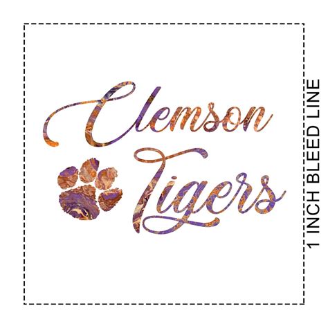 Clemson Tigers Script 12 In X 12 In Printable Digital Etsy Hong Kong