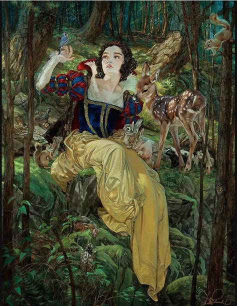 Disney Fine Art Le Canvas With A Smile And A Song Snow White Heather