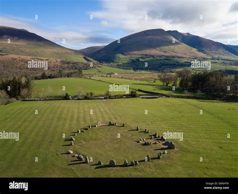 An aerial view of Castlerigg Stone Circle near Keswick, Cumbria Stock Photo, Royalty Free Image ...