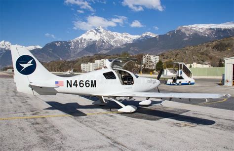 Sion airport editorial stock photo. Image of fuselage - 84153898