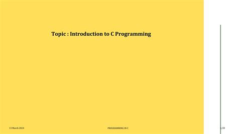 Introduction To C Programming And Its Features Ppt Free Download