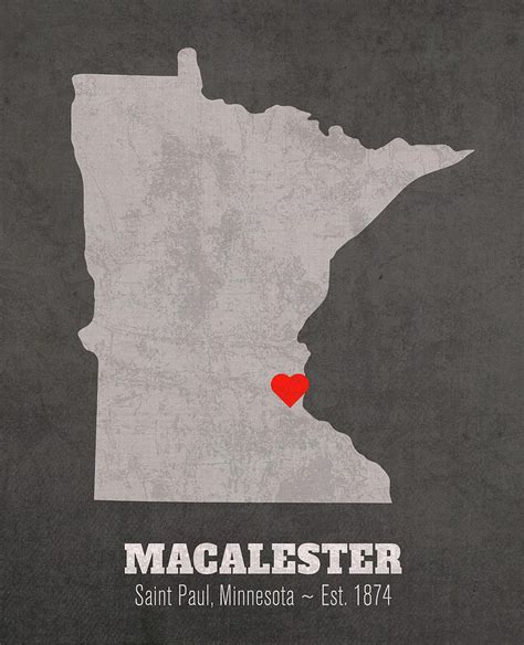 Macalester College Saint Paul Minnesota Founded Date Heart Map Mixed