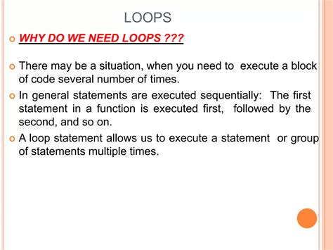 Loops In C Ppt