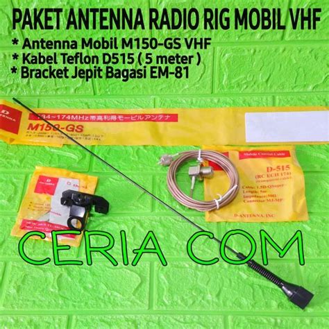 Jual Paket Antena Mobil To Rig Ht Vhf M Gs Antenna Rig Mobil Vhf