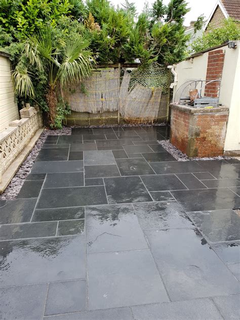 Black Limestone Patio In Peasdown Stjohn Jsw Landscaping And Surfacing