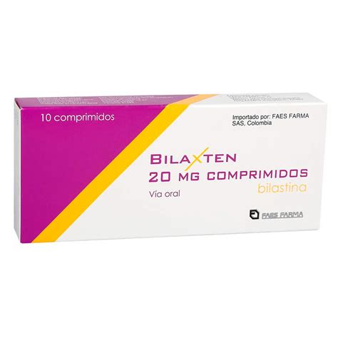 Bilaxten Bilasten Faes Farma 20mg X10 Comprimidos14780v