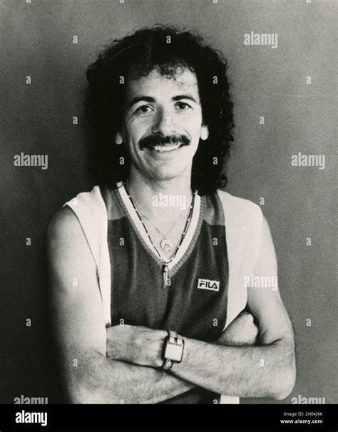 Mexican American Singer And Songwriter Carlos Santana 1980s Stock