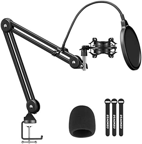 Aokeo Ak Microphone Stand Desk Adjustable Compact Microphone