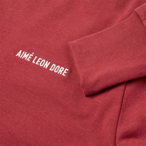 Aimé Leon Dore Long Sleeve Jersey Logo Tee Red Wine End